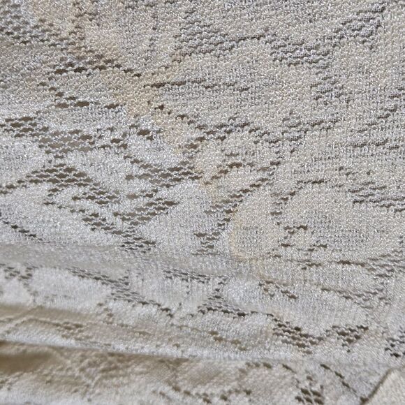 Chaus Jeanswear Vintage Cream Lace Button-Up Shirt - Picture 7 of 7